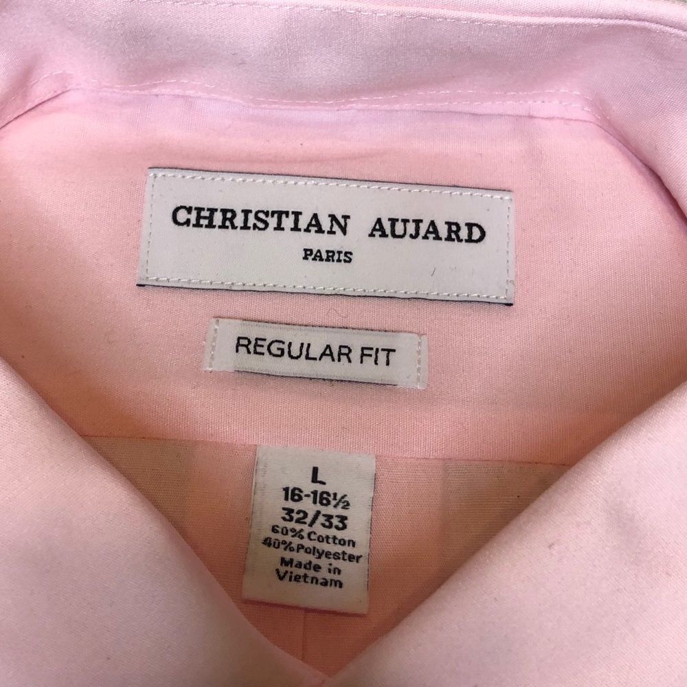 Christian Aujard pink long sleeve dress shirt - Picture 2 of 4